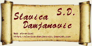 Slavica Damjanović vizit kartica